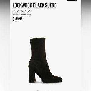 Steve Madden Women’s Lockwood Black Suede heeled boots